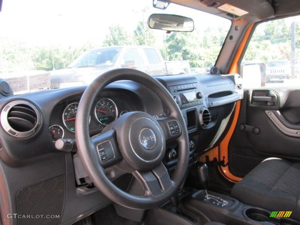 2012 Wrangler Sport S 4x4 - Dozer Yellow / Black photo #11