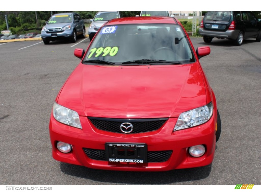 2003 Protege 5 Wagon - Classic Red / Gray photo #2
