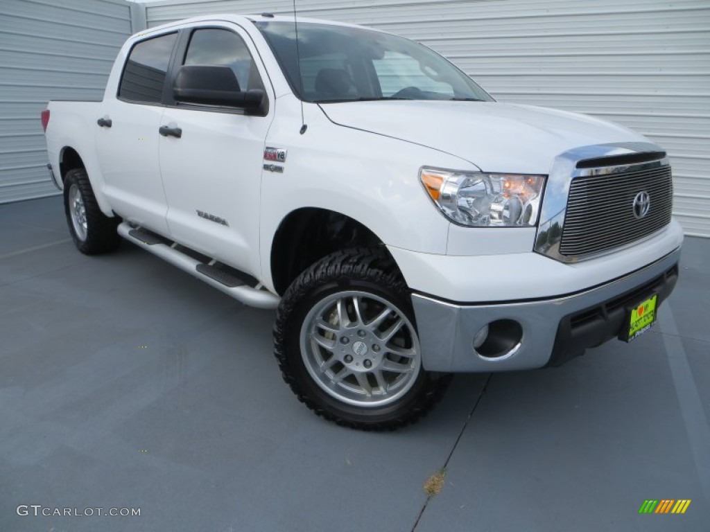 2011 Tundra CrewMax 4x4 - Super White / Graphite Gray photo #1