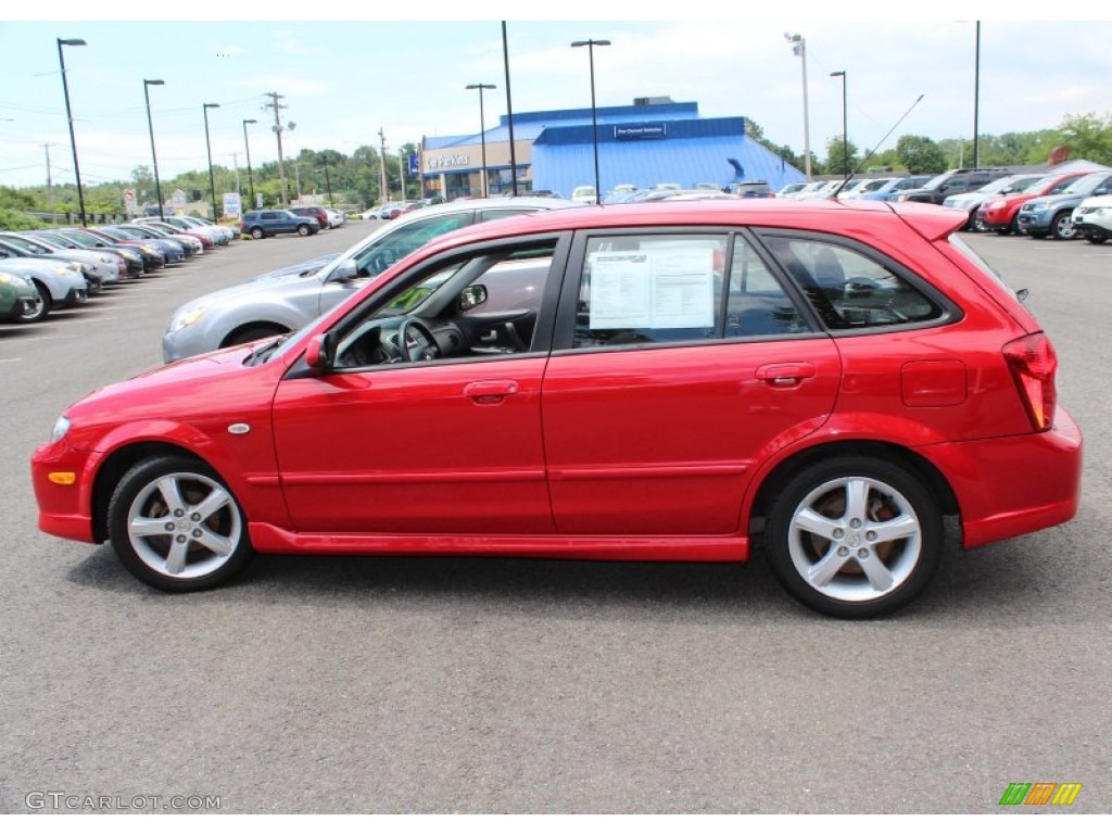 2003 Protege 5 Wagon - Classic Red / Gray photo #11