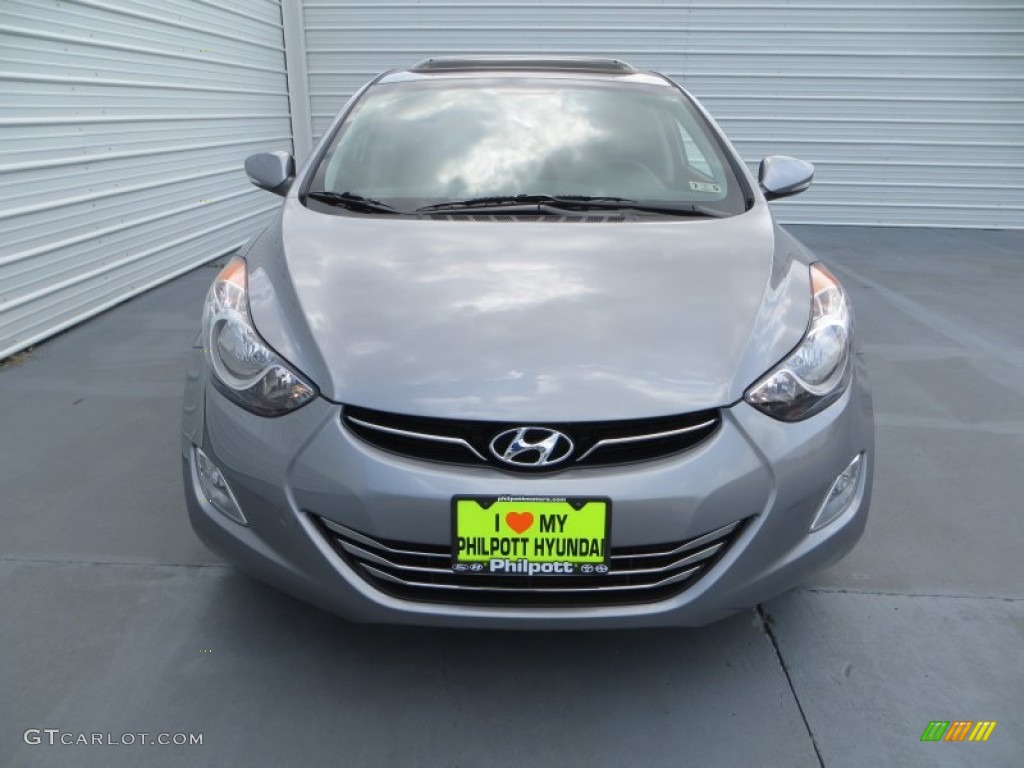 2013 Elantra Limited - Titanium Gray Metallic / Gray photo #8
