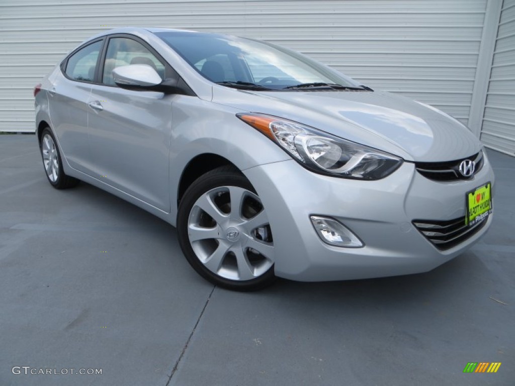 2013 Elantra Limited - Shimmering Air Silver / Gray photo #2