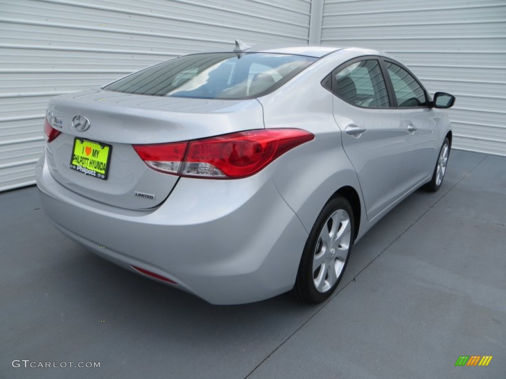 2013 Elantra Limited - Shimmering Air Silver / Gray photo #4