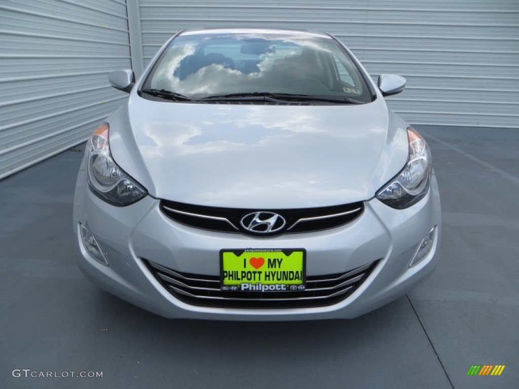 2013 Elantra Limited - Shimmering Air Silver / Gray photo #8