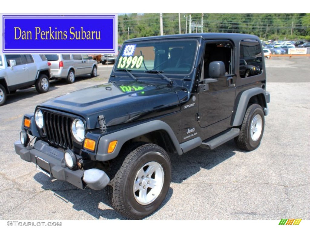 2004 Wrangler Sport 4x4 - Black / Dark Slate Gray photo #1