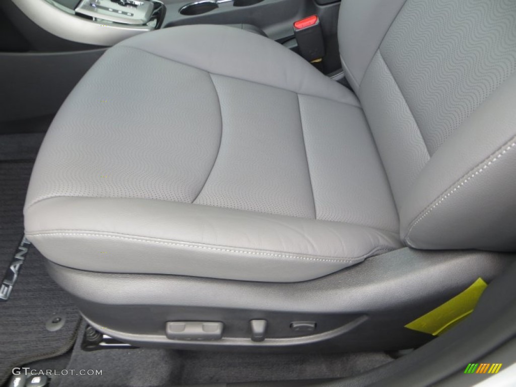 2013 Elantra Limited - Shimmering Air Silver / Gray photo #25