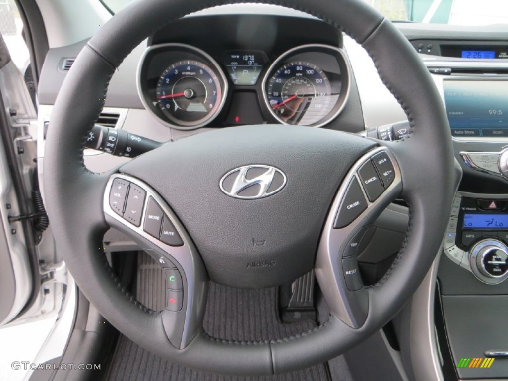 2013 Elantra Limited - Shimmering Air Silver / Gray photo #32