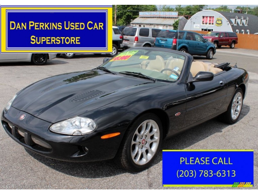 2000 XK XKR Convertible - Anthracite Black Mica / Oatmeal photo #1