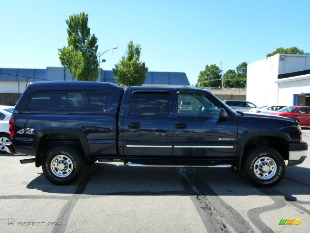 2005 Silverado 2500HD LS Crew Cab 4x4 - Dark Blue Metallic / Dark Charcoal photo #2