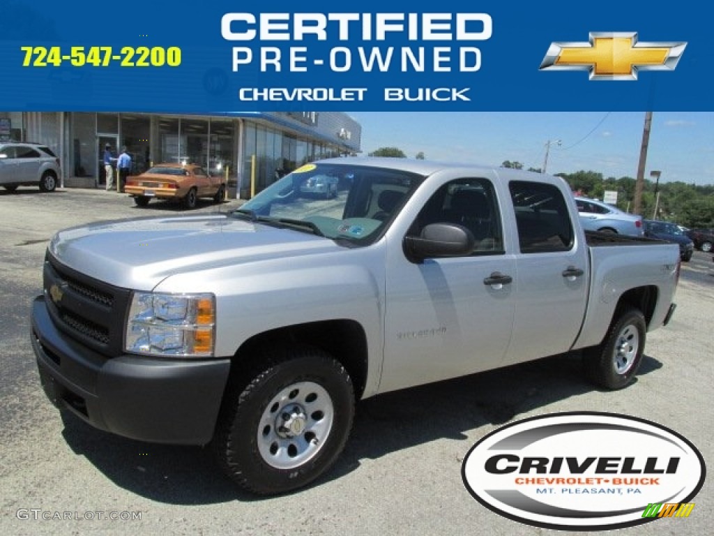 2011 Silverado 1500 Crew Cab 4x4 - Sheer Silver Metallic / Dark Titanium photo #1