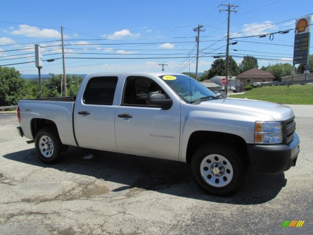 2011 Silverado 1500 Crew Cab 4x4 - Sheer Silver Metallic / Dark Titanium photo #12