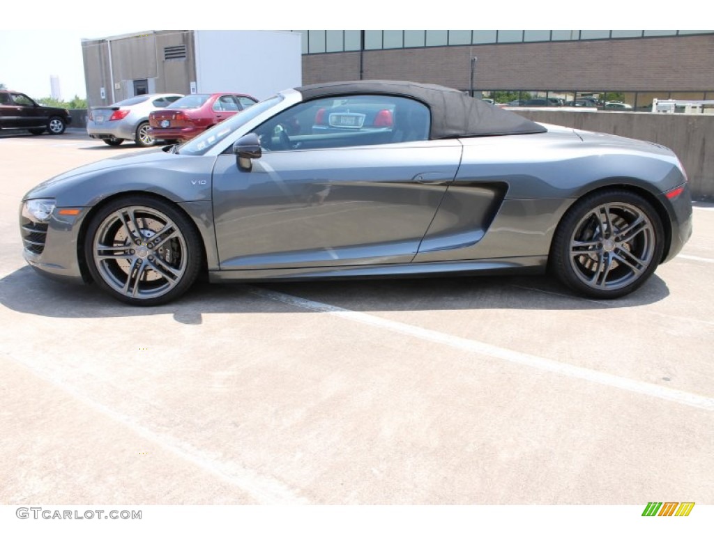 Daytona Gray Pearl Effect 2012 Audi R8 Spyder 5.2 FSI quattro Exterior Photo #83928790
