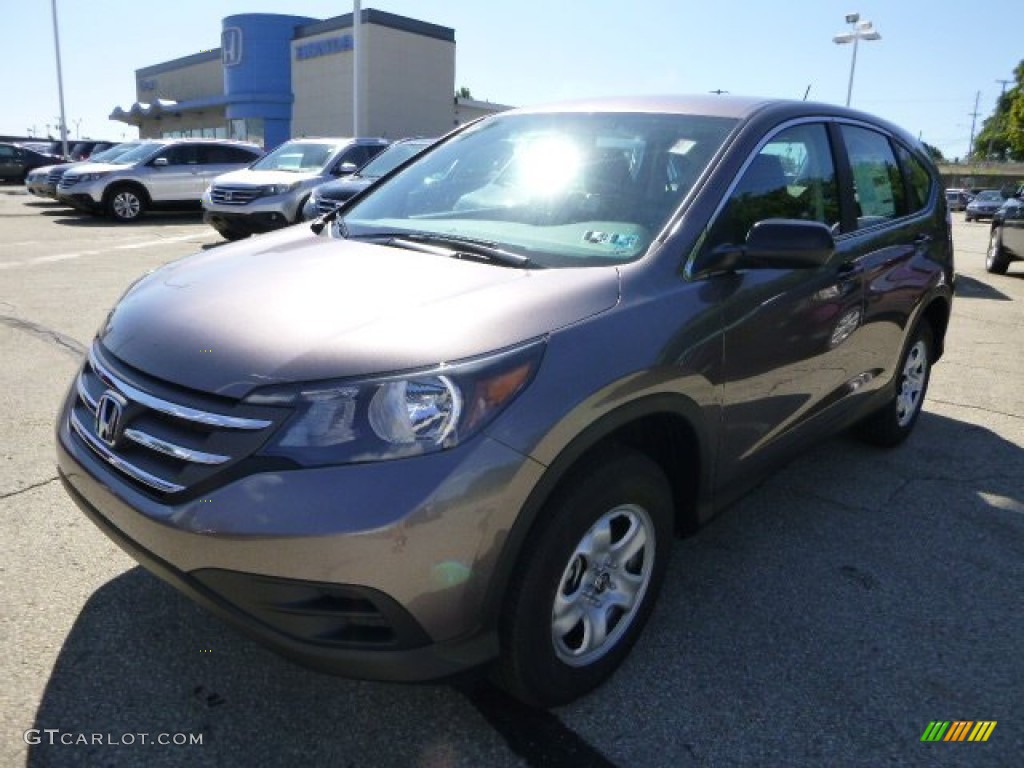 2013 CR-V LX AWD - Urban Titanium Metallic / Black photo #7