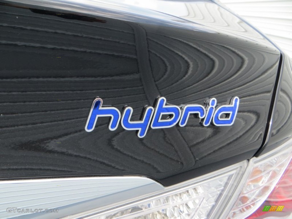 2013 Sonata Hybrid Limited - Black Onyx Pearl / Gray photo #14