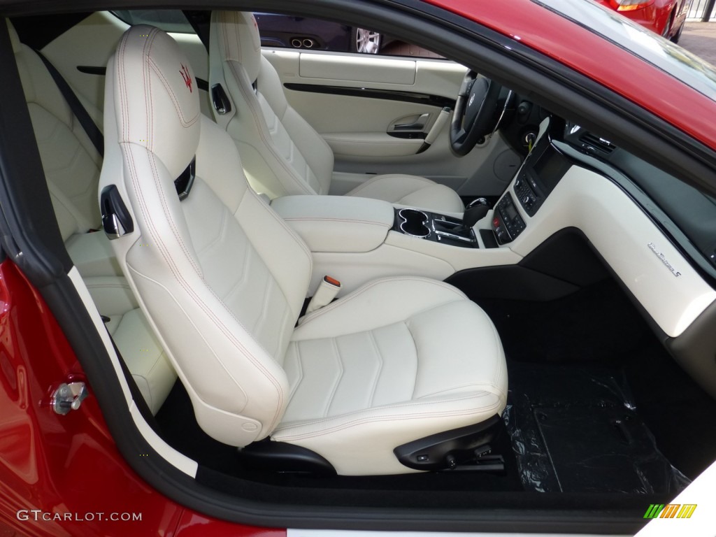 Bianco Pregiato Interior 2014 Maserati GranTurismo Sport Coupe Photo #83931493