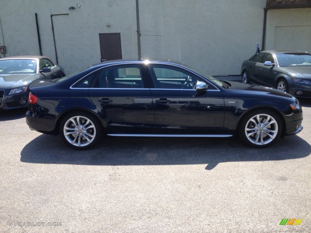 2011 S4 3.0 quattro Sedan - Deep Sea Blue Pearl Effect / Black/Brown photo #13