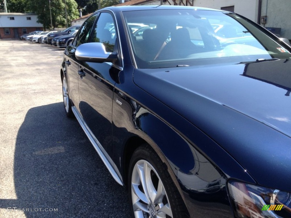 2011 S4 3.0 quattro Sedan - Deep Sea Blue Pearl Effect / Black/Brown photo #16