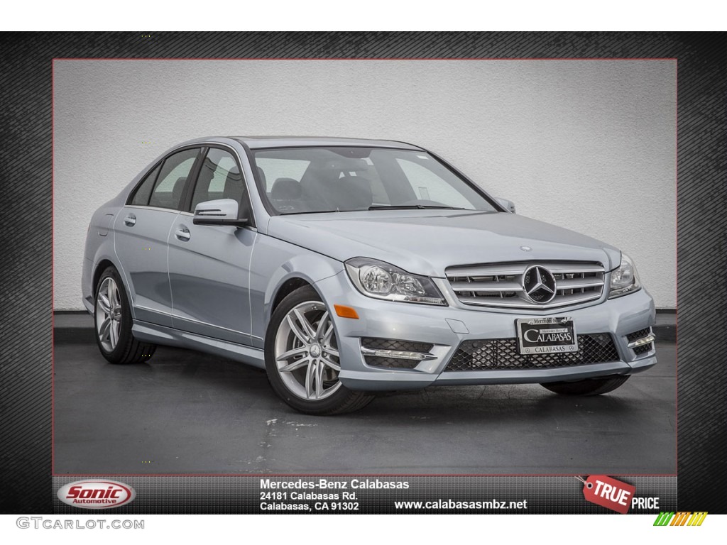 2013 C 250 Sport - Diamond Silver Metallic / Black photo #1