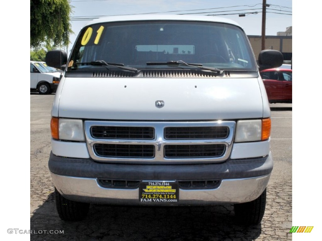 2001 Ram Van 3500 Passenger - Bright White / Dark Slate Gray photo #9