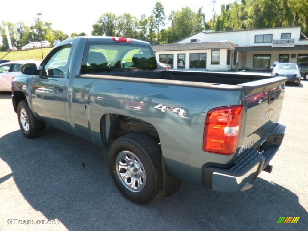 2009 Silverado 1500 LS Regular Cab 4x4 - Blue Granite Metallic / Dark Titanium photo #5