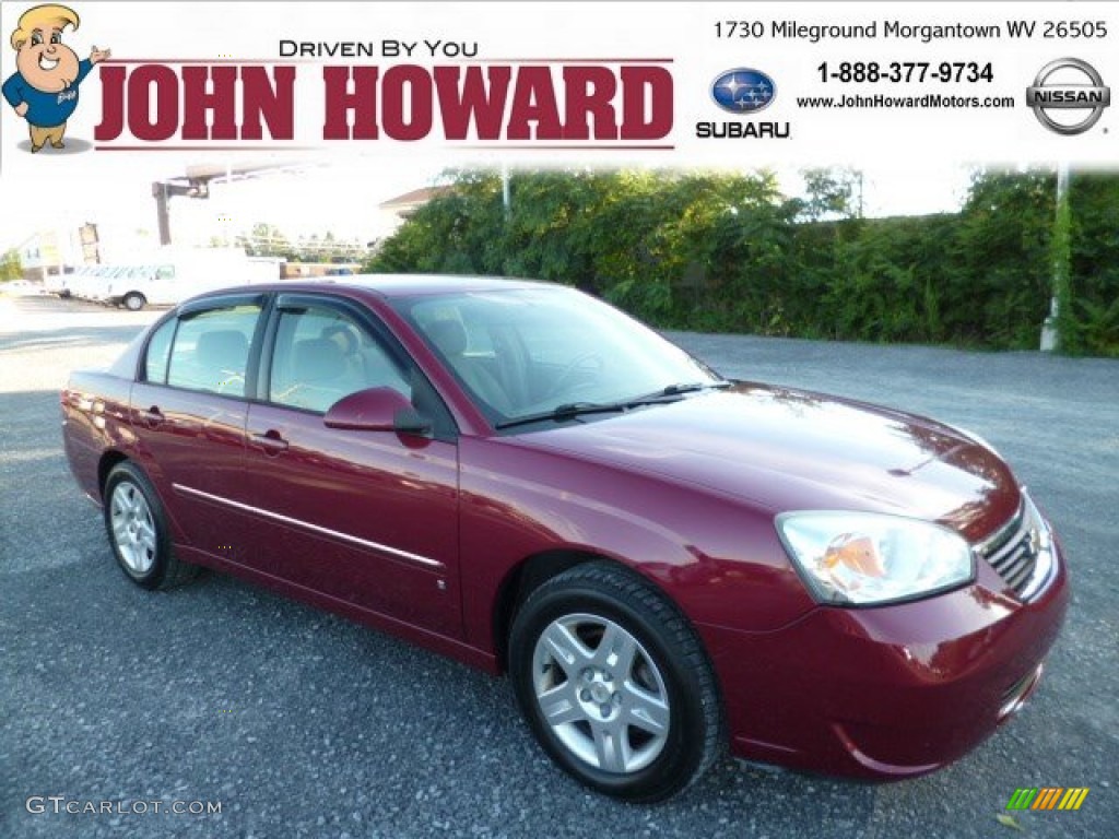 2006 Malibu LT V6 Sedan - Sport Red Metallic / Titanium Gray photo #1