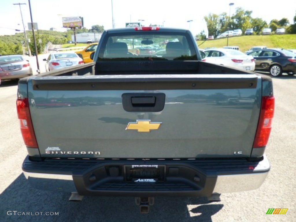 2009 Silverado 1500 LS Regular Cab 4x4 - Blue Granite Metallic / Dark Titanium photo #6