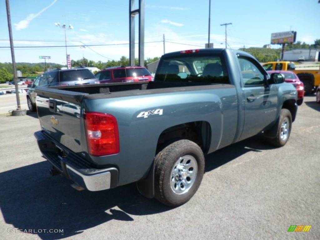 2009 Silverado 1500 LS Regular Cab 4x4 - Blue Granite Metallic / Dark Titanium photo #7