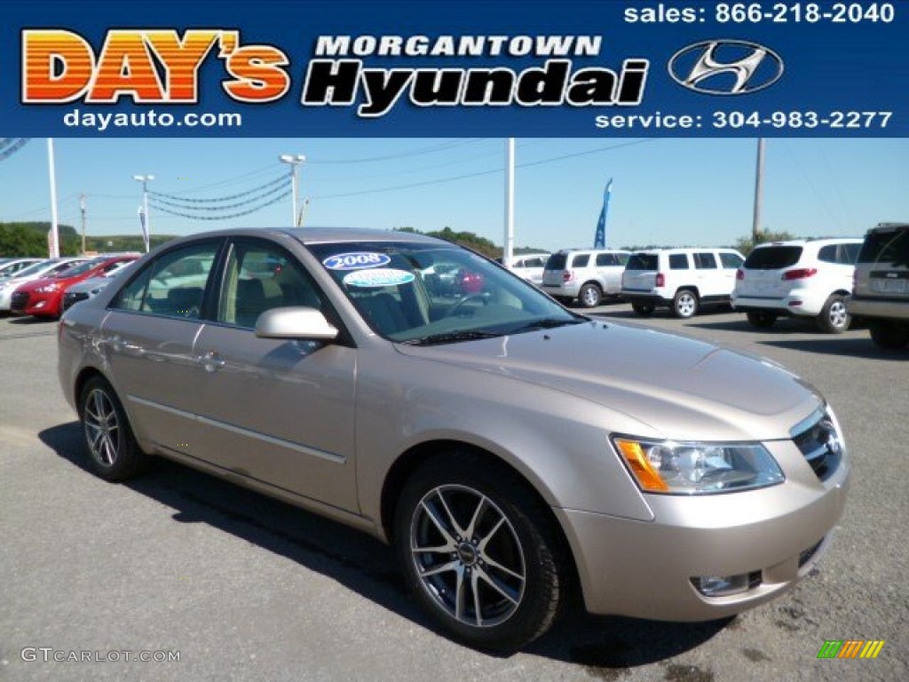 2008 Sonata Limited - Golden Beige / Beige photo #1