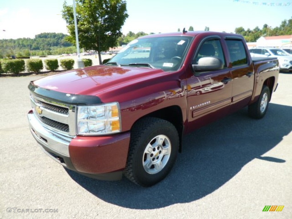 2009 Silverado 1500 LT Crew Cab 4x4 - Deep Ruby Red Metallic / Ebony photo #3