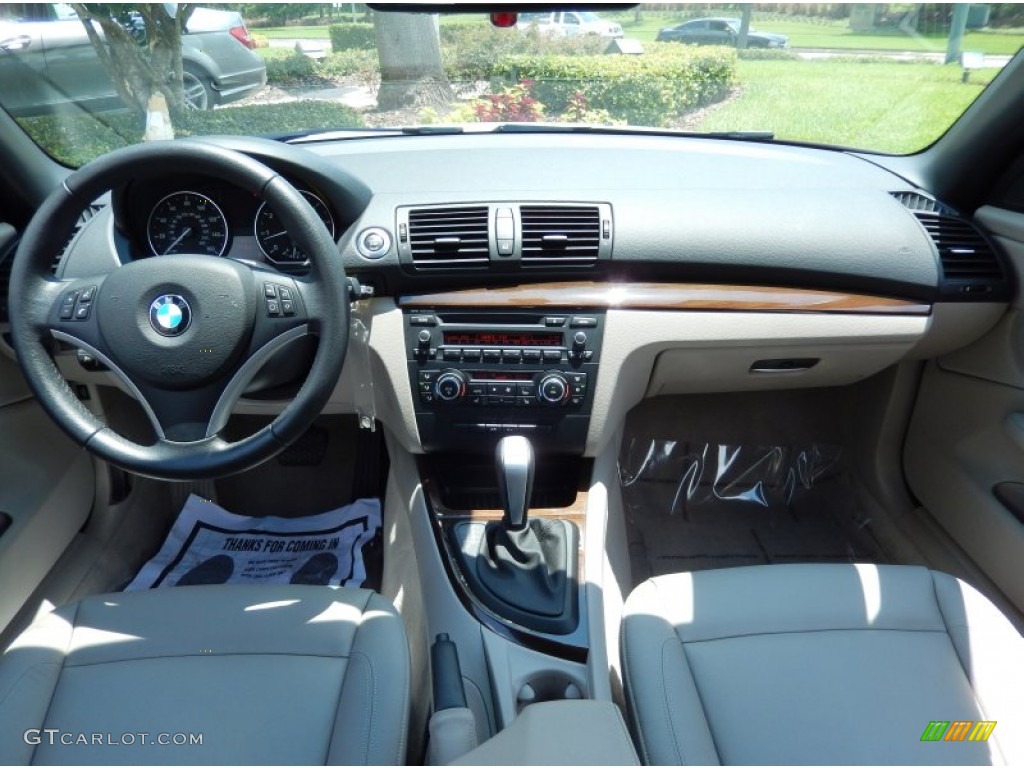 2011 BMW 1 Series 128i Convertible Savanna Beige Dashboard Photo #83940988