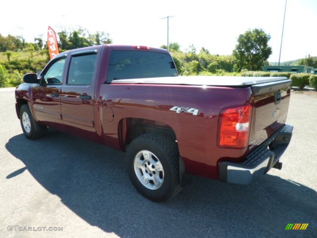 2009 Silverado 1500 LT Crew Cab 4x4 - Deep Ruby Red Metallic / Ebony photo #5