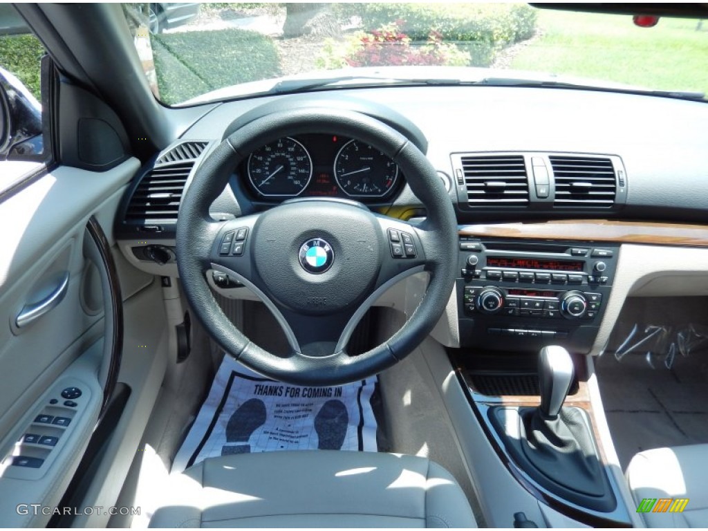 2011 BMW 1 Series 128i Convertible Savanna Beige Dashboard Photo #83941012