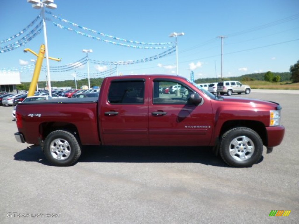 2009 Silverado 1500 LT Crew Cab 4x4 - Deep Ruby Red Metallic / Ebony photo #8