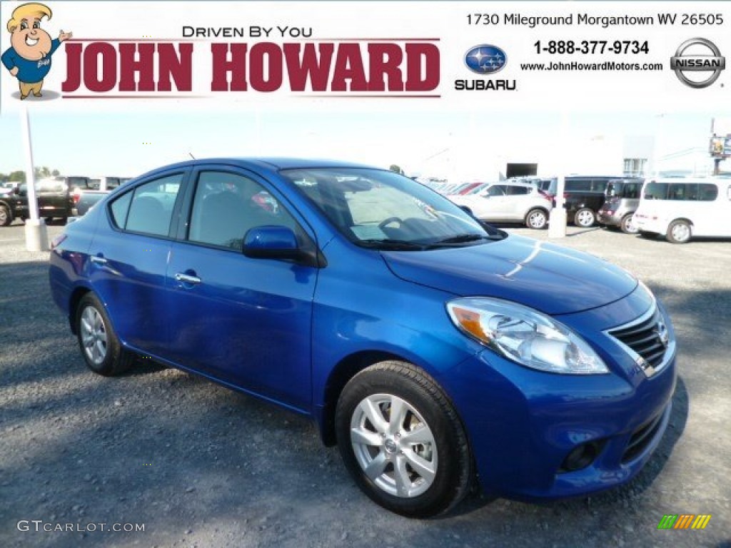 Metallic Blue Nissan Versa