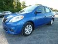 2014 Metallic Blue Nissan Versa 1.6 SV Sedan  photo #3