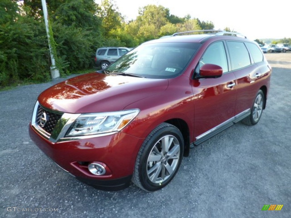 Cayenne Red 2014 Nissan Pathfinder Platinum AWD Exterior Photo #83941872