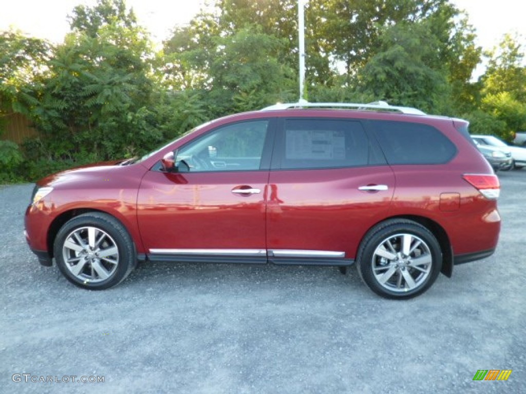 Cayenne Red 2014 Nissan Pathfinder Platinum AWD Exterior Photo #83941891
