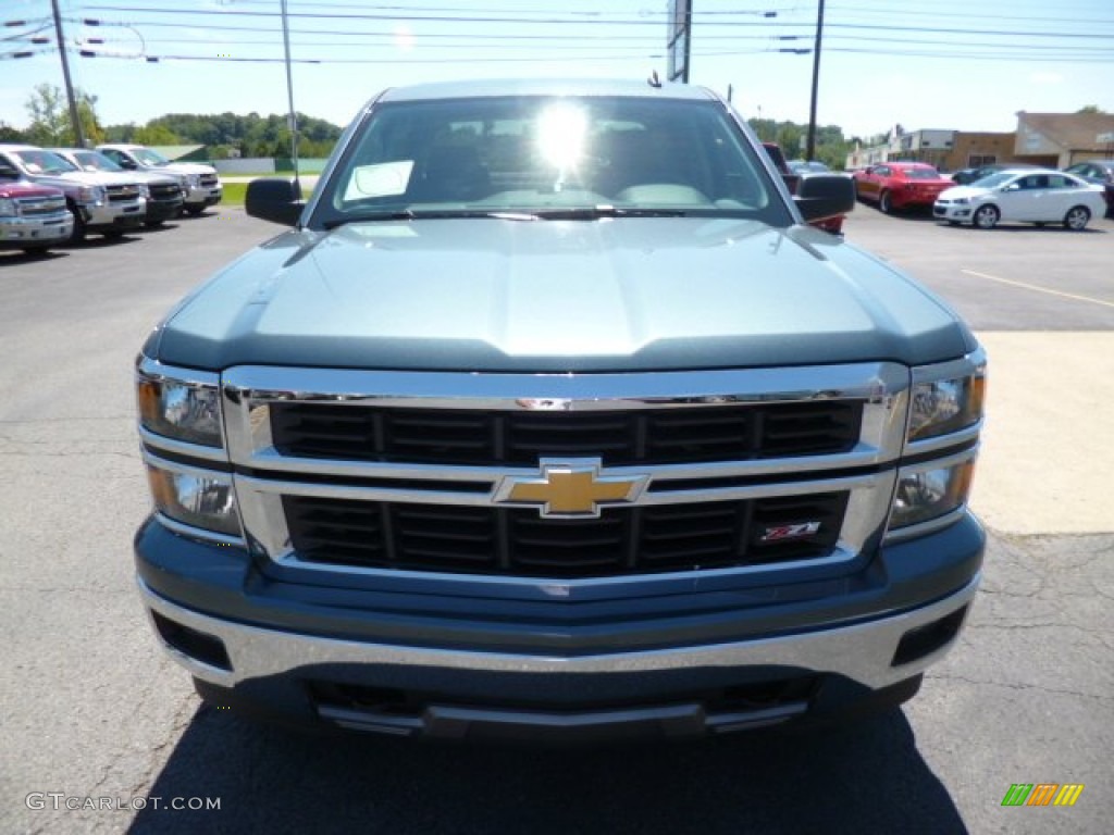 2014 Silverado 1500 LT Z71 Crew Cab 4x4 - Blue Granite Metallic / Jet Black/Dark Ash photo #2