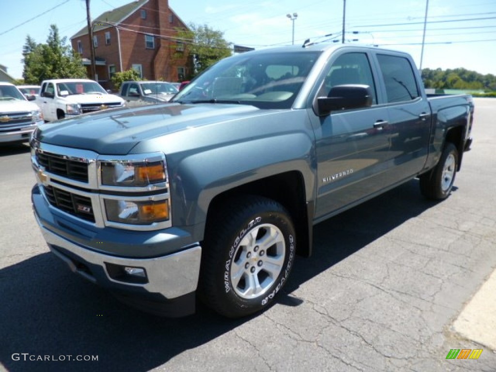 2014 Silverado 1500 LT Z71 Crew Cab 4x4 - Blue Granite Metallic / Jet Black/Dark Ash photo #3