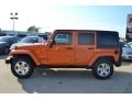 2012 Crush Orange Jeep Wrangler Unlimited Sahara 4x4  photo #2