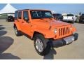 2012 Crush Orange Jeep Wrangler Unlimited Sahara 4x4  photo #9