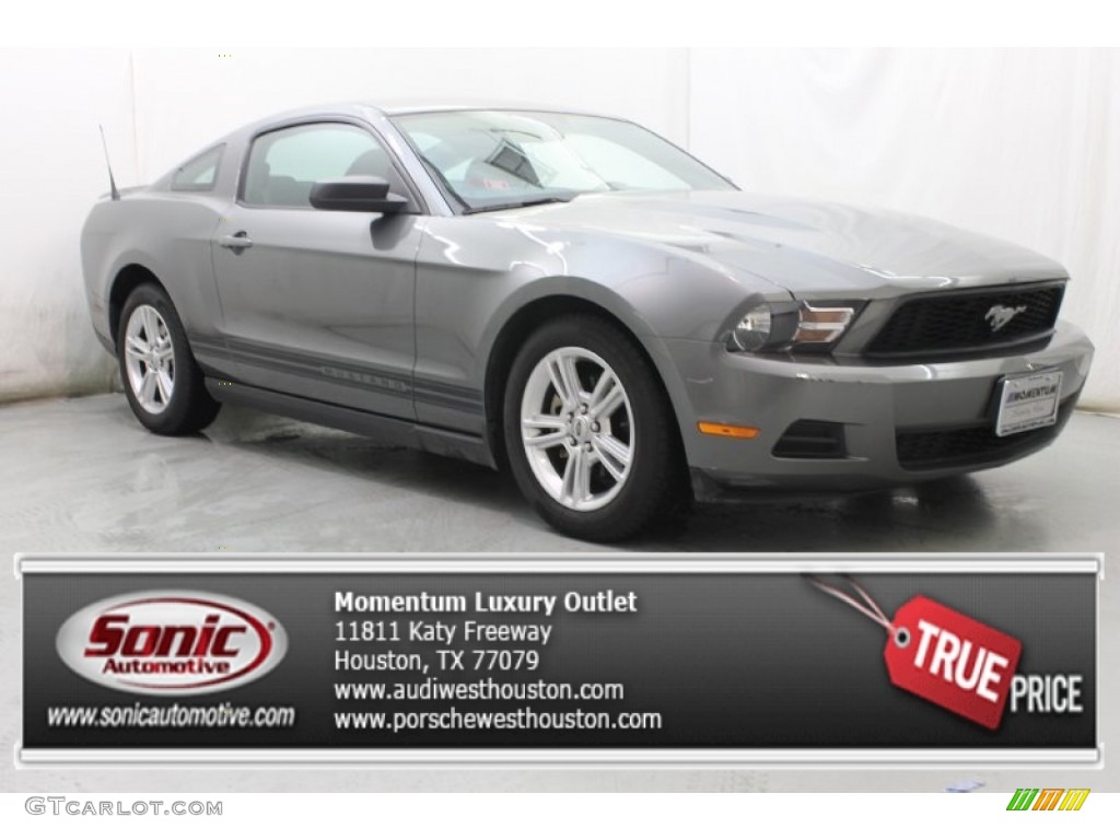 2010 Mustang V6 Coupe - Sterling Grey Metallic / Charcoal Black photo #1