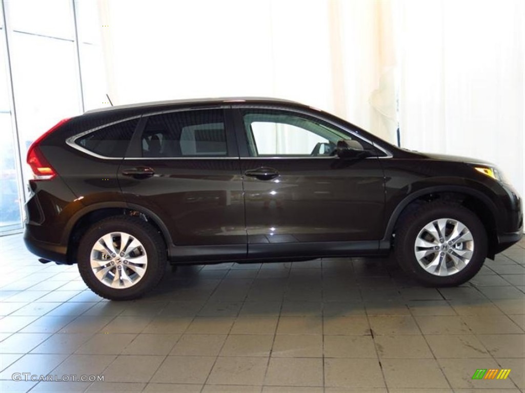 2013 CR-V EX-L - Kona Coffee Metallic / Black photo #2