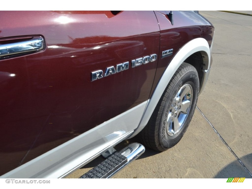 2012 Ram 1500 Laramie Crew Cab 4x4 - Deep Cherry Red Crystal Pearl / Dark Slate Gray photo #9