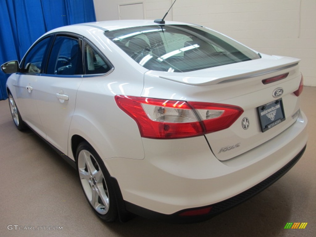 2012 Focus Titanium Sedan - White Platinum Tricoat Metallic / Charcoal Black photo #6