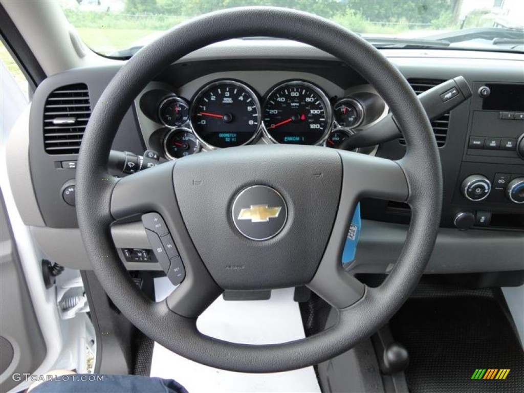 2013 Chevrolet Silverado 3500HD WT Crew Cab 4x4 Dark Titanium Steering Wheel Photo #83945251