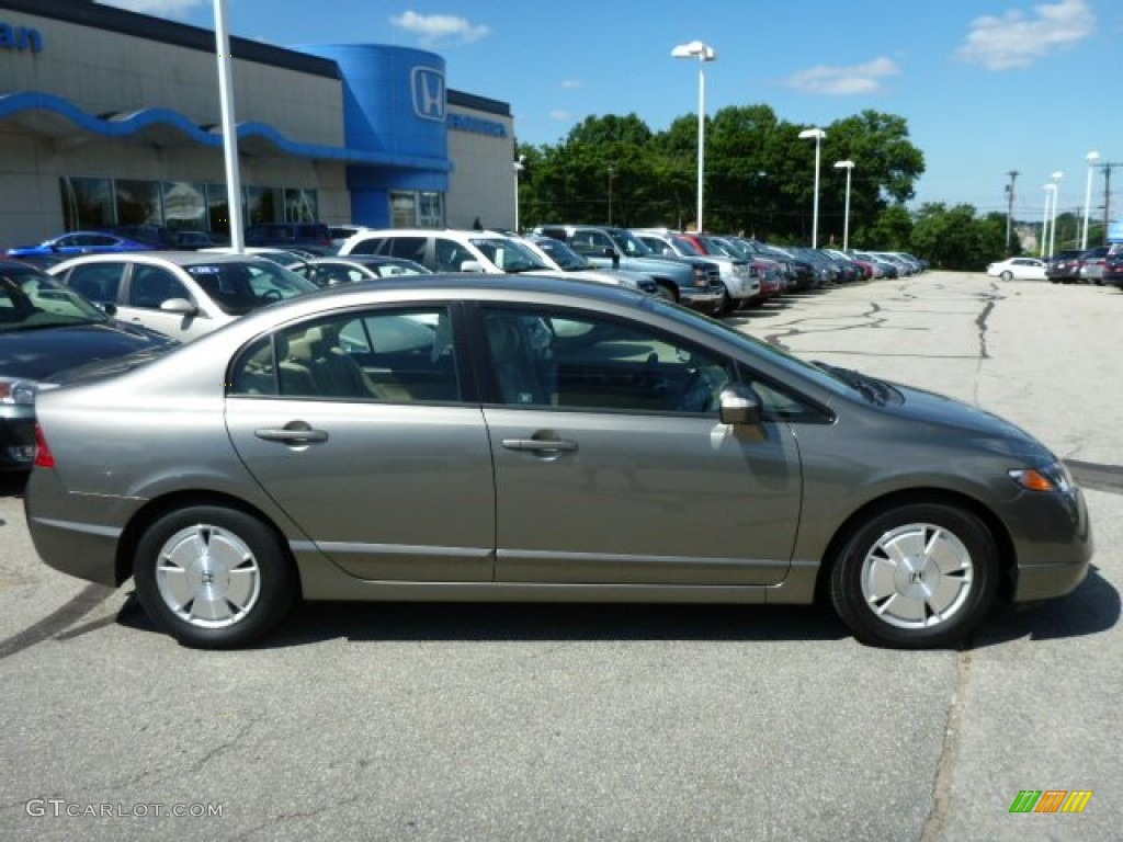 2007 Civic Hybrid Sedan - Galaxy Gray Metallic / Ivory photo #2