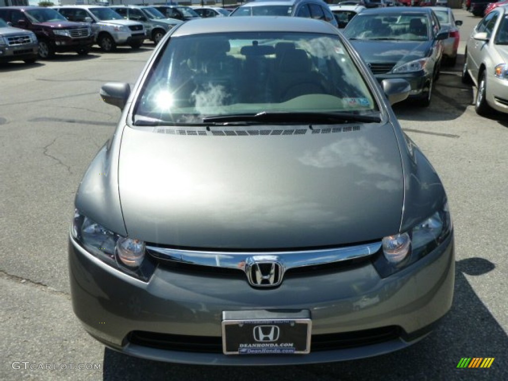 2007 Civic Hybrid Sedan - Galaxy Gray Metallic / Ivory photo #8