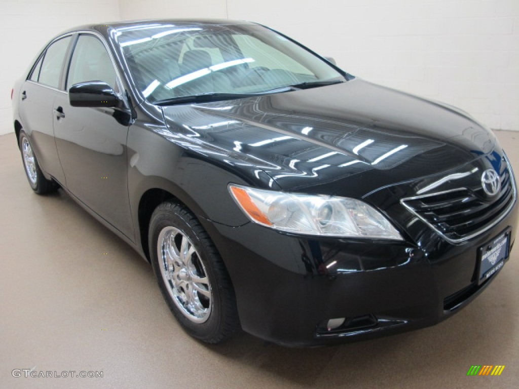2007 Camry XLE V6 - Black / Bisque photo #1