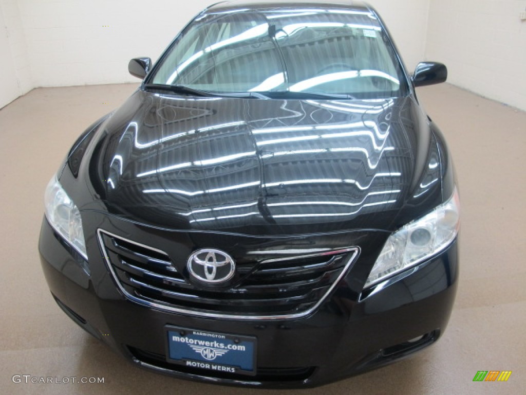 2007 Camry XLE V6 - Black / Bisque photo #2